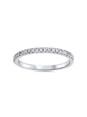 Pompeii3 1/5ct Pave Diamond Wedding Ring 10k White Gold