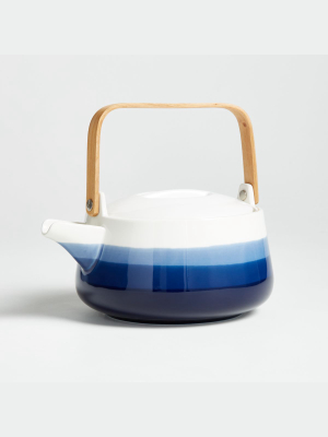 Nari Ceramic Teapot With Wood Handle