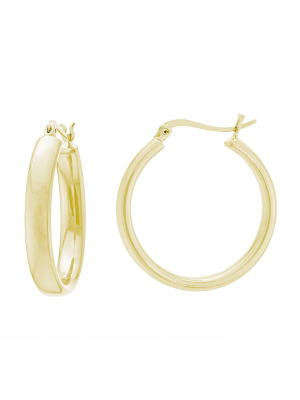 Boxed Gold Over Fine Silver Plated 30mm Click Top Hoops