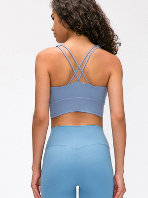 Seamless High Impact Cross Back Sports Bra