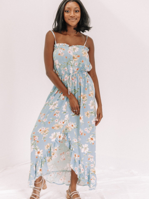 Blue Make My Heart Go Bloom Dress