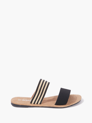 Dual-strap Slip-on Sandals