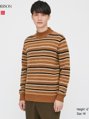 Men Premium Lambswool Mock Neck Long-sleeve Sweater (jw Anderson)