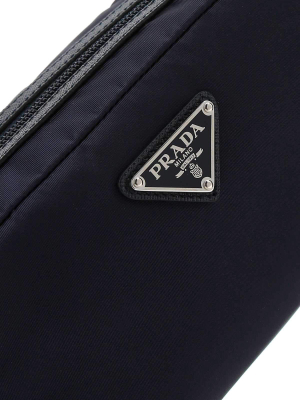 Prada Logo Plaque Toiletry Bag