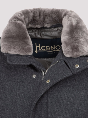 Herno Fur Collared Coat