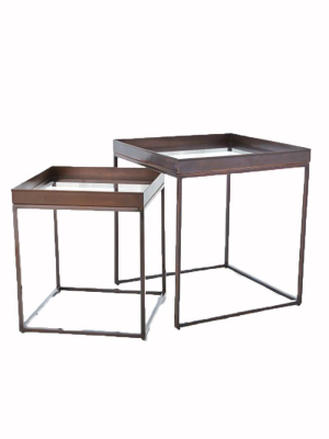 Studio A S/2 Perfect Nesting Table - Bronze