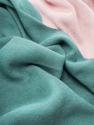 Maxi Xl Cotton Bedspread / Blanket - Col Emerald