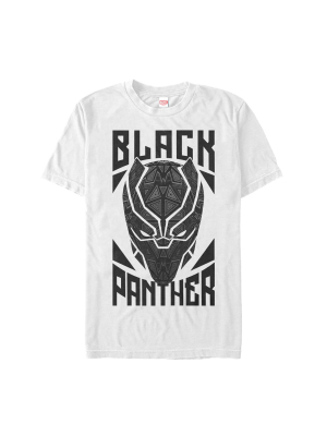 Men's Marvel Black Panther Decorative Mask T-shirt