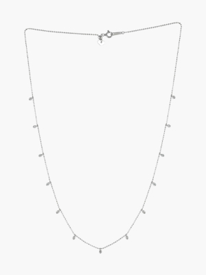 White Diamond Station Necklace