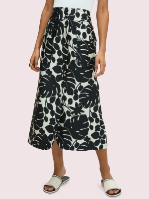 Monstera Grove Jacquard Skirt