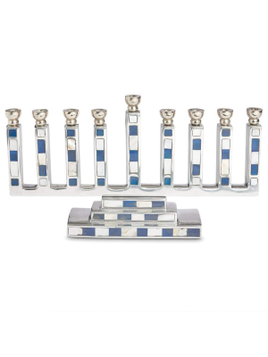 Julia Knight Classic Menorah In Mosaic Azure