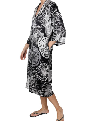 Long Sleeve Printed Midi Dress