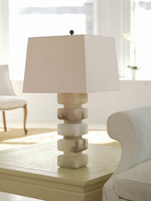 Square Chunky Stacked Table Lamp