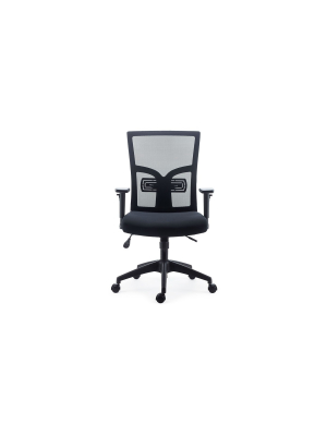 Staples Dedham Mesh And Fabric Task Chair Black 51483