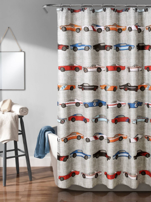 Race Cars Shower Curtain - Lush Décor