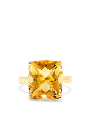 Effy 14k Yellow Gold Citrine And Diamond Accented Cocktail Ring, 9.16 Tcw