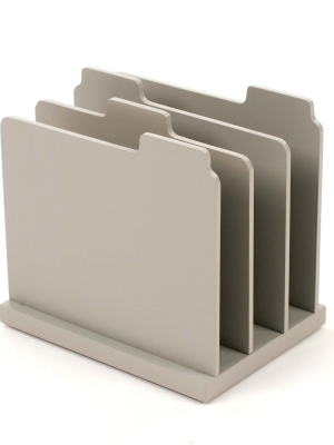 Design Ideas Tab Letter Holder – Letter And Document Organizer – Fog Grey, 5.9” X 4.5” X 5.6”