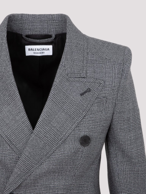 Balenciaga Hourglass Dart Detailed Double-breasted Blazer