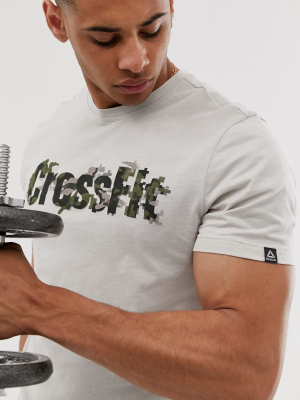 Reebok Crossfit Logo T-shirt In Stone