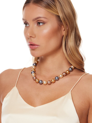 18" Multicolored Natural Pearls Necklace