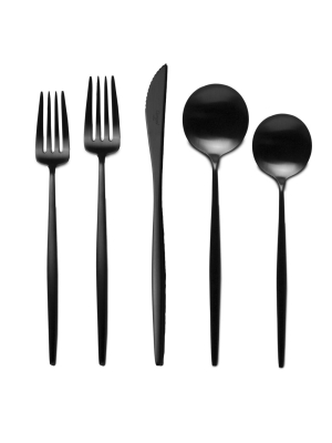 Moon Cutlery - Brushed Black - 5pc Set