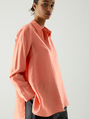 Crinkled Draped Shirt