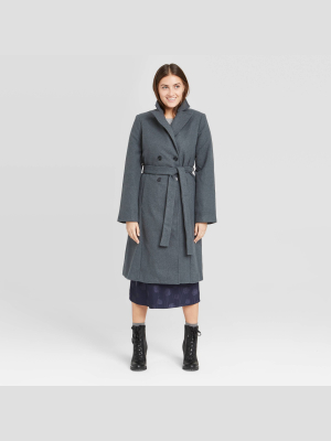 Women's Double Breasted Wrap Coat - A New Day™