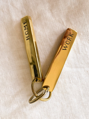 Brass Bar Keychains // Home & Work