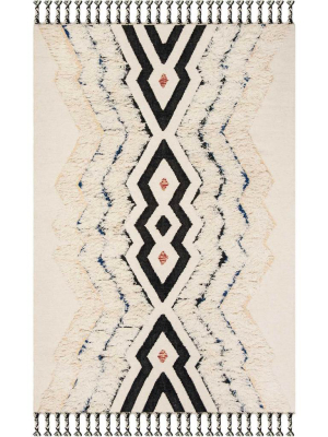 Kenya Ivory/black Blue Area Rug