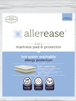 2-in-1 Hot Water Washable Allergy Protection Mattress Pad - Allerease