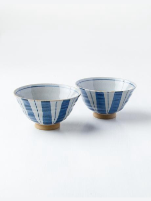 Blue Stripes Bowls