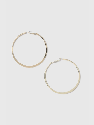 **gold Flat Hoop Earrings