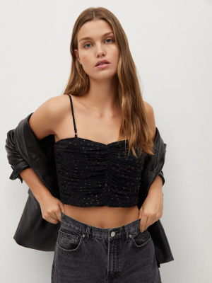 Glossed-effect Top