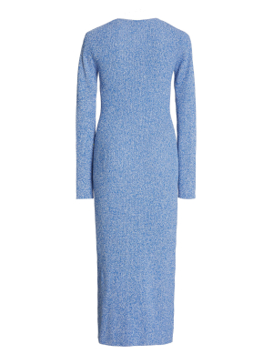 Melange Knit Midi Dress