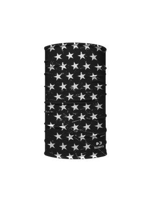 Stars Black White Kids Neck Gaiter