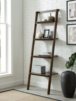 Currant Leaning Bookshelf - Black Walnut