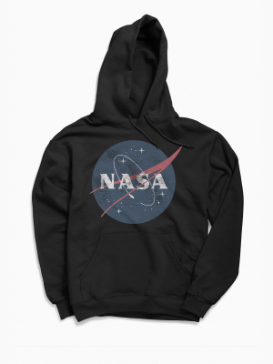 Nasa Classic Distressed Logo Hoodie Sweatshirt