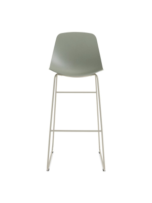 Clean Cut Barstool With Sled Leg