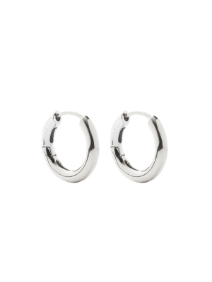 Silver Hinge Hoops