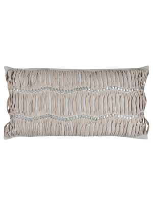 Gray Stripes Throw Pillow (14"x26") - Rizzy Home