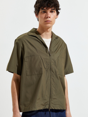 Monitaly Beach Short Sleeve Zip-front Shirt