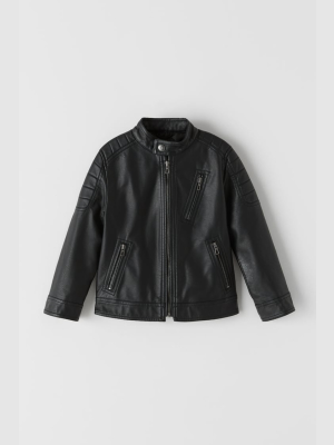 Faux Leather Biker Jacket