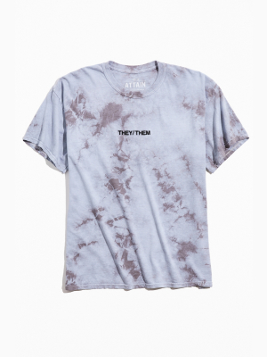 They/them Embroidered Cloud Wash Tee