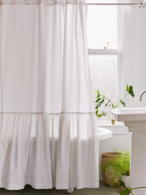 Overscale Ruffle Shower Curtain