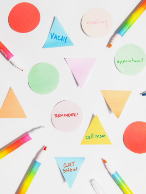 Geometric Sticky Notes In Cool