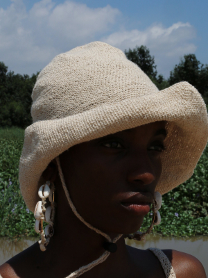 Handmade Crochet Drawstring Hat