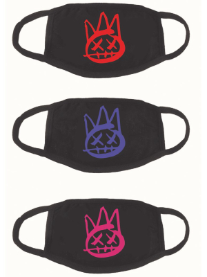Shimuchan Logo Face Mask 3 Pack (red, Blue, Magenta)