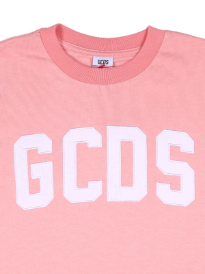 Gcds Kids Logo Embroidered T-shirt