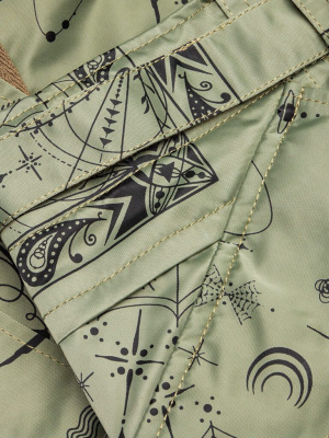 Sacai X Dr. Woo Bandana Print Shorts - Khaki