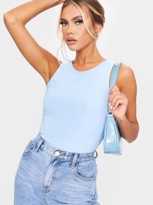 Blue Slinky Racer Sleeveless Bodysuit